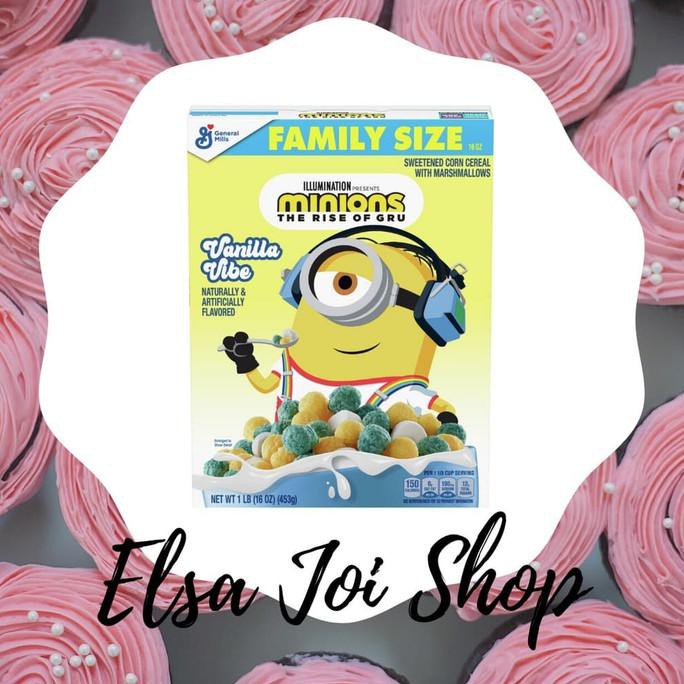 

MINIONS SWEETENED CORN CEREAL WITH MARSHMALLOWS VANILLA VIBE 453 GR