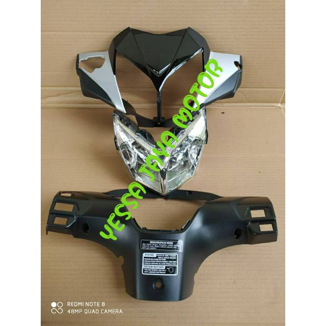 Batok kepala depan belakang plus reflektor supra x 125 batman warna silver