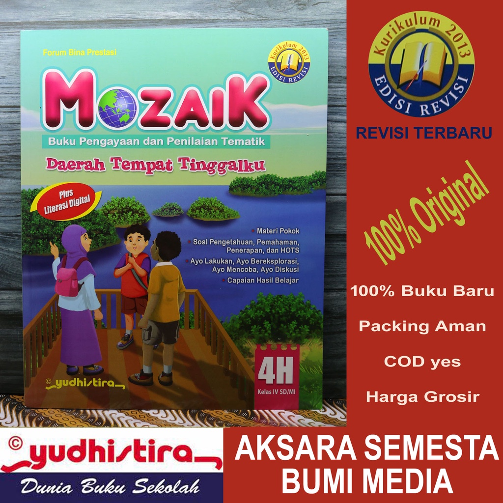 MOZAIK Tematik Kelas 4H SD/MI Revisi Terbaru YUDHISTIRA Original