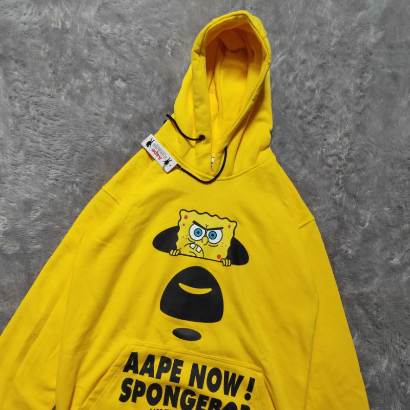 Sweater Hoodie Bape Aape Spongebob Fulltag &amp; lebel