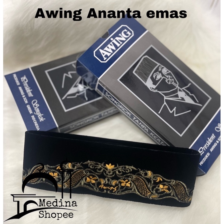 Songkok/peci AWING new ananta emas 100% Original