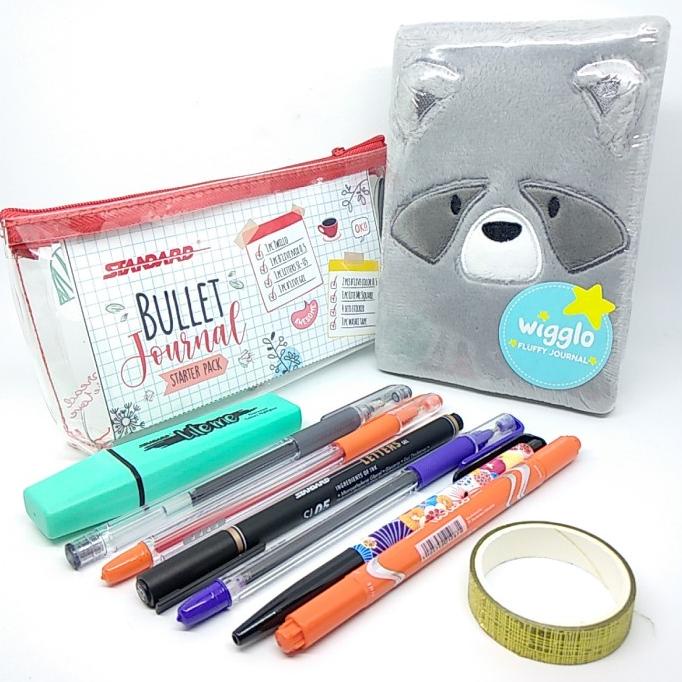 

PAKET JOURNAL FLUFFY - RACOON GREY + PENCIL CASE MIX SERIES