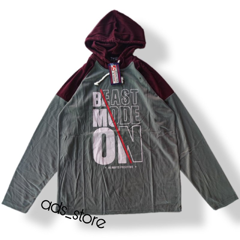 Hoodie Motif Lengan Panjang Pria Wanita Katun Tebal