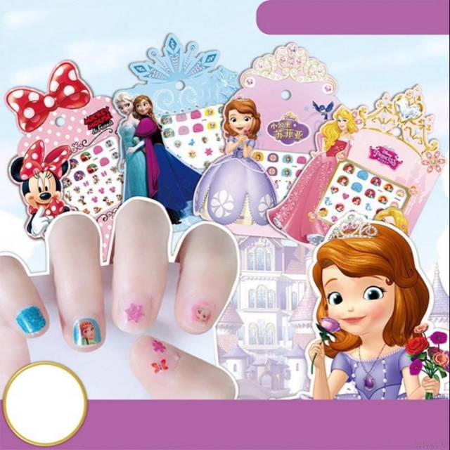 Stiker Kuku Anak / Kids Finger Nail Art Anak / Sticker Kuku Kartun Lucu Anak / Cat Kuku Karakter