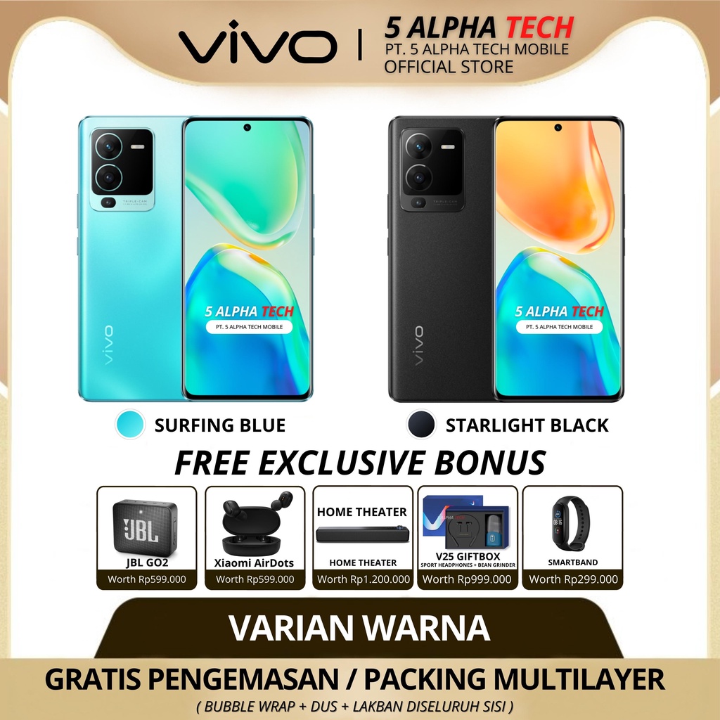 VIVO V25 PRO 5G NFC 20/256GB ( 12GB + 8GB EXTENDED RAM ) GARANSI RESMI VIVO