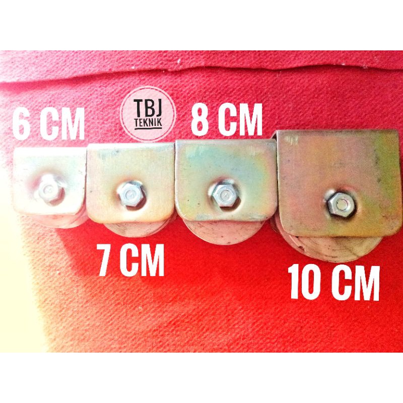 roda pagar besi super 8 cm