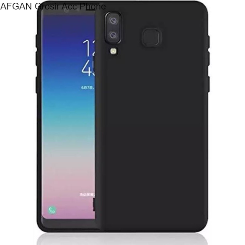 Soft Case Blackmatte Samsung Galaxy A8 Star Casing Silikon Slim Black Matte Hitam Samsung A8 Star Gr