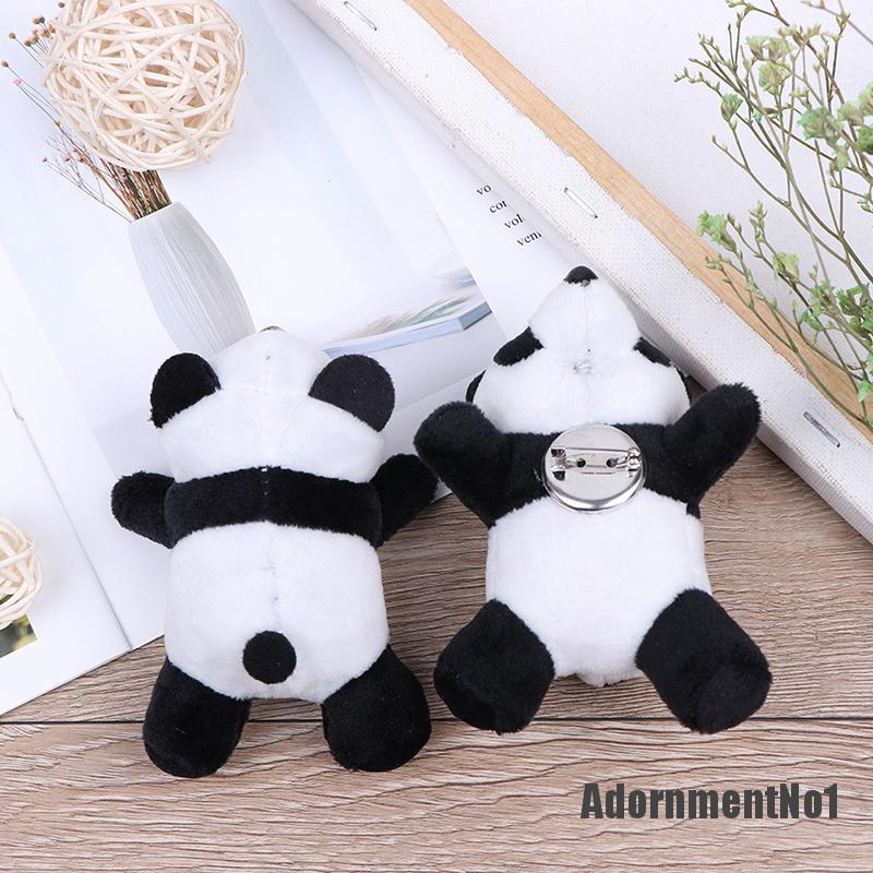 (Adornmentno1) Bros Pin Bentuk Panda Bahan Plush Untuk Wanita