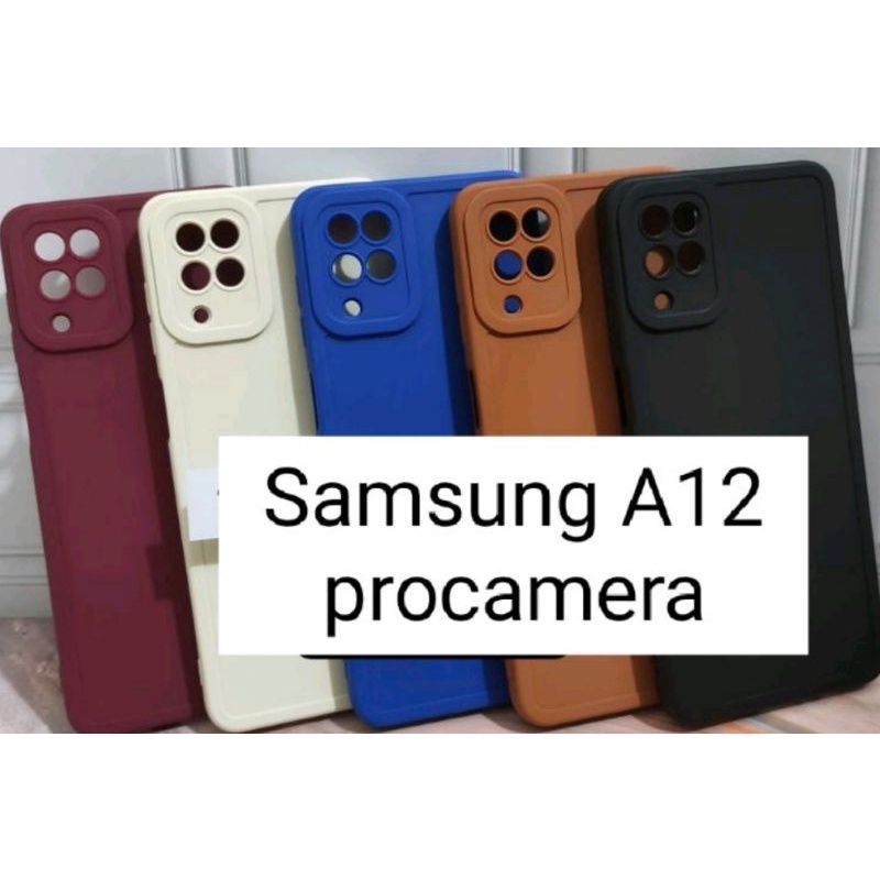 Soft case/slikon terbaru macaron pro camera/kamera type Hp Samsung A12/M12