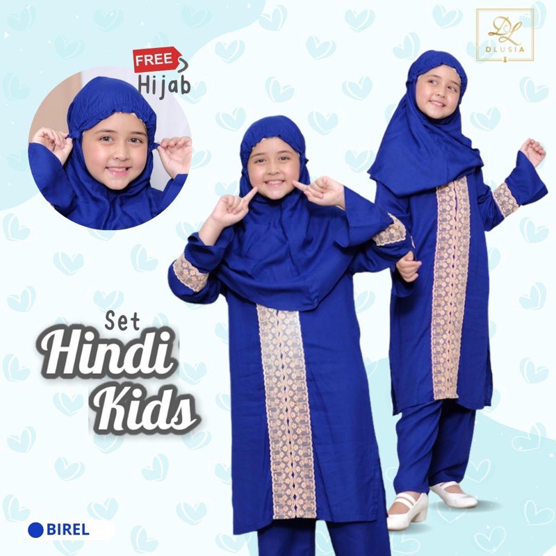 Pakaian anak perempuan Busana Muslim Anak Fashion Anak Baju Anak perempuan Dlusia Hindi Kids