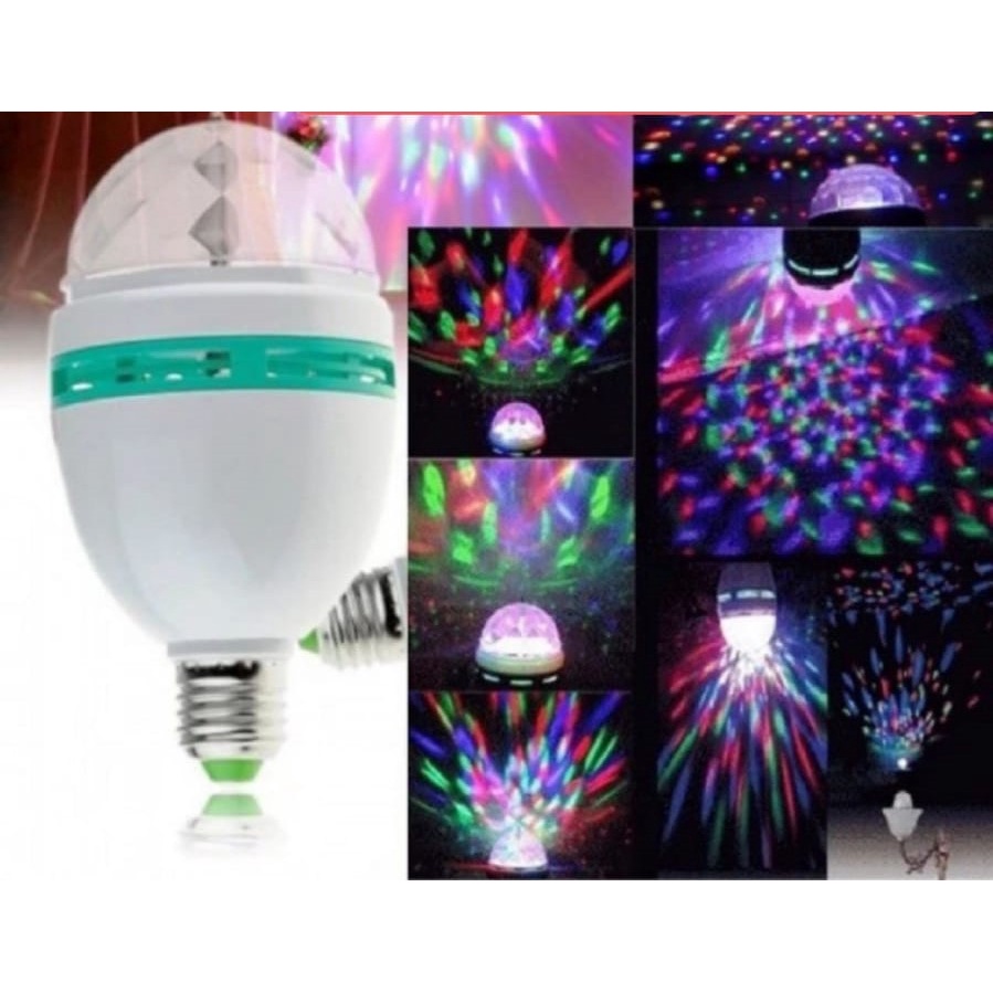 Lampu DISCO LED Fitting Otomatis Warna Warni RGB / Lampu Dekorasi / Lampu 17 Agustus