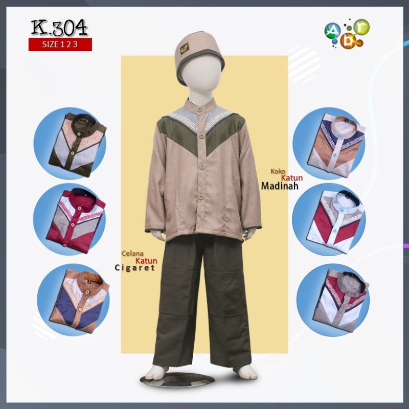 Koko Anak ABR "K.304" / Baju Muslim Anak (1kg = 2set)