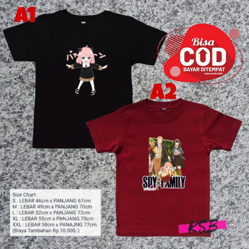baju kaos anak laki laki/perempuan anime spy x family/kaos anak spy/kos anak wibu/kaos anak anya/kao
