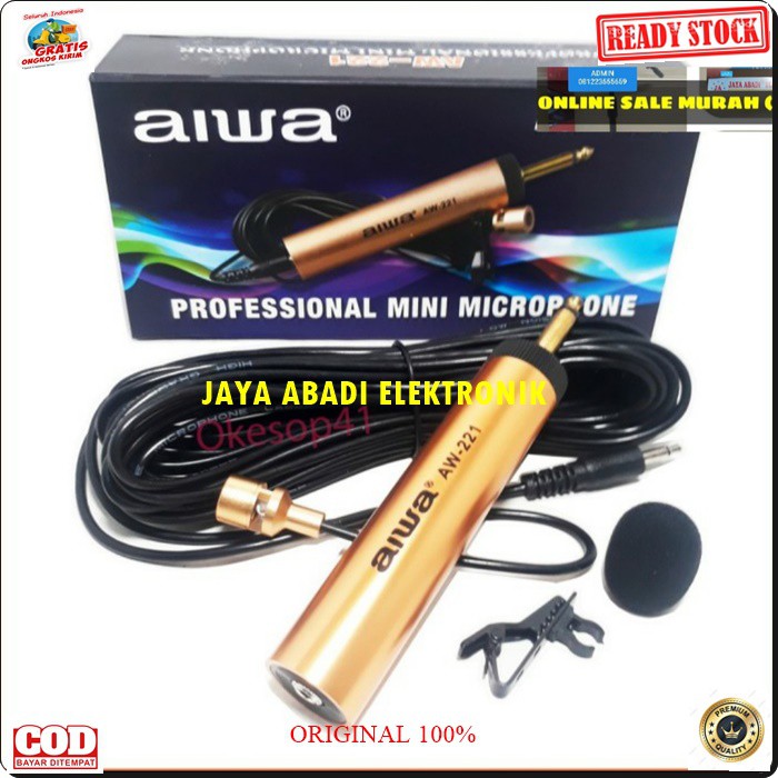 G498 AIWA MIC JEPIT KABEL 8 METER KANCINF KERAH BAJU MIKROPHONE CLIP ON CONDENSOR SENSITIF AUX MIKROPHONE MIK KARAOKE SOUND AUDIO KLIP CABLE PROFESIONAL PRO VOKAL KARAOKE MIKROPHONE AUDIO SYSTEM PANGGUNG DJ STUDIO SENSITIF AUX PAKAI BATERAI A2