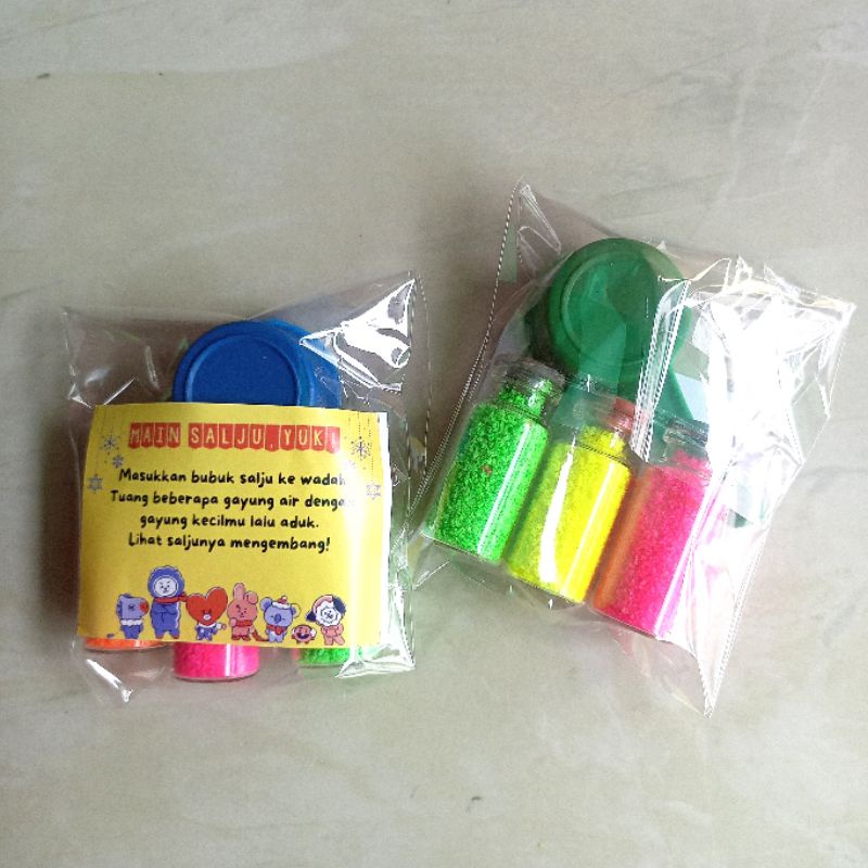 Mainan Anak Salju Instant Bubuk Hidrogel Sensory Play