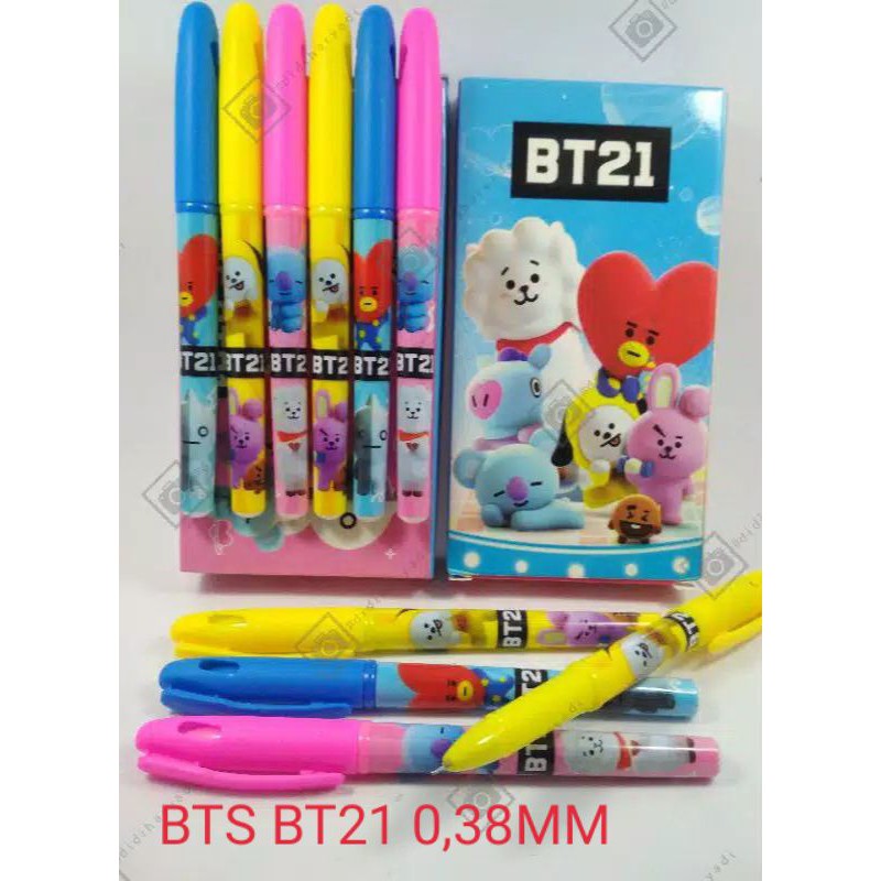 

PULPEM GEL BTS BT21/ PULPEN GEL BT21 ( ISI 12 PCS ) 0,38 MM