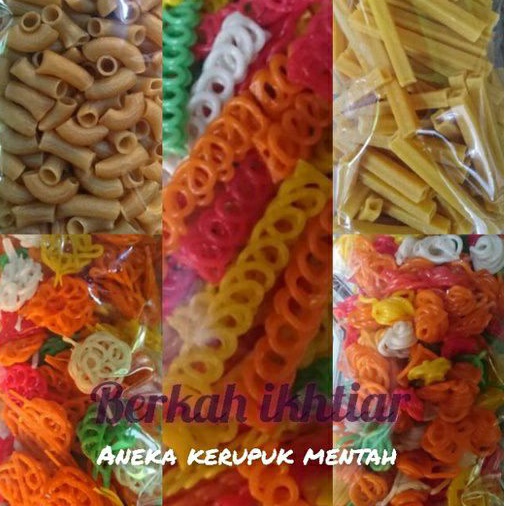 

Aneka krupuk mentah bahan seblak