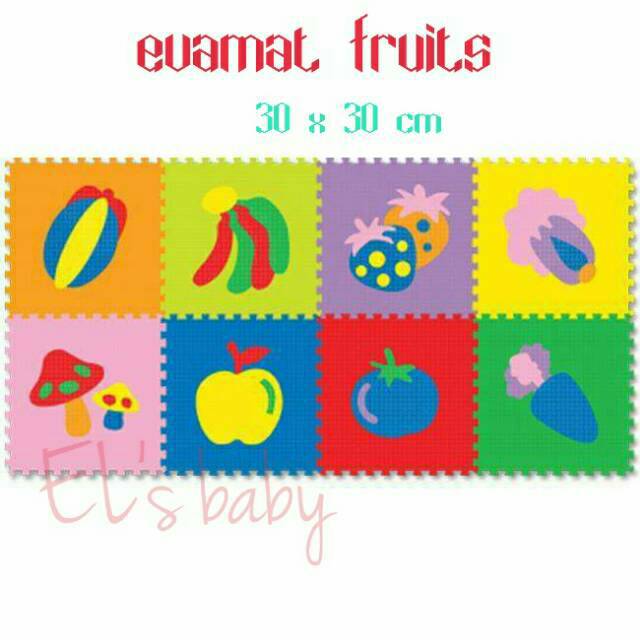 Evamat Transport/Fruit/Animal (8 pcs)