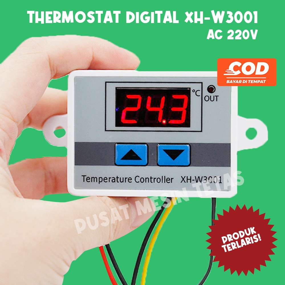 Thermostat Termostat Digital XH-W3001 untuk Mesin Tetas Telur Full Otomatis Penetas