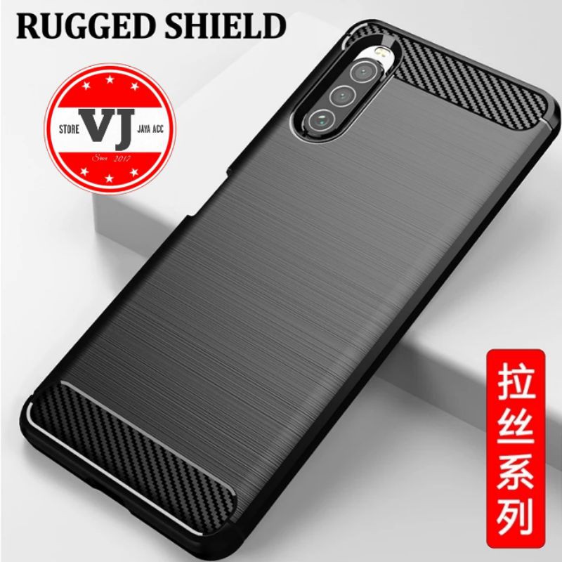 Softcase Carbon Fiber Silikon Sony Xperia 10 Mark II  / III / IV / V Case Xperia 10ii 10iii 10iv 10v