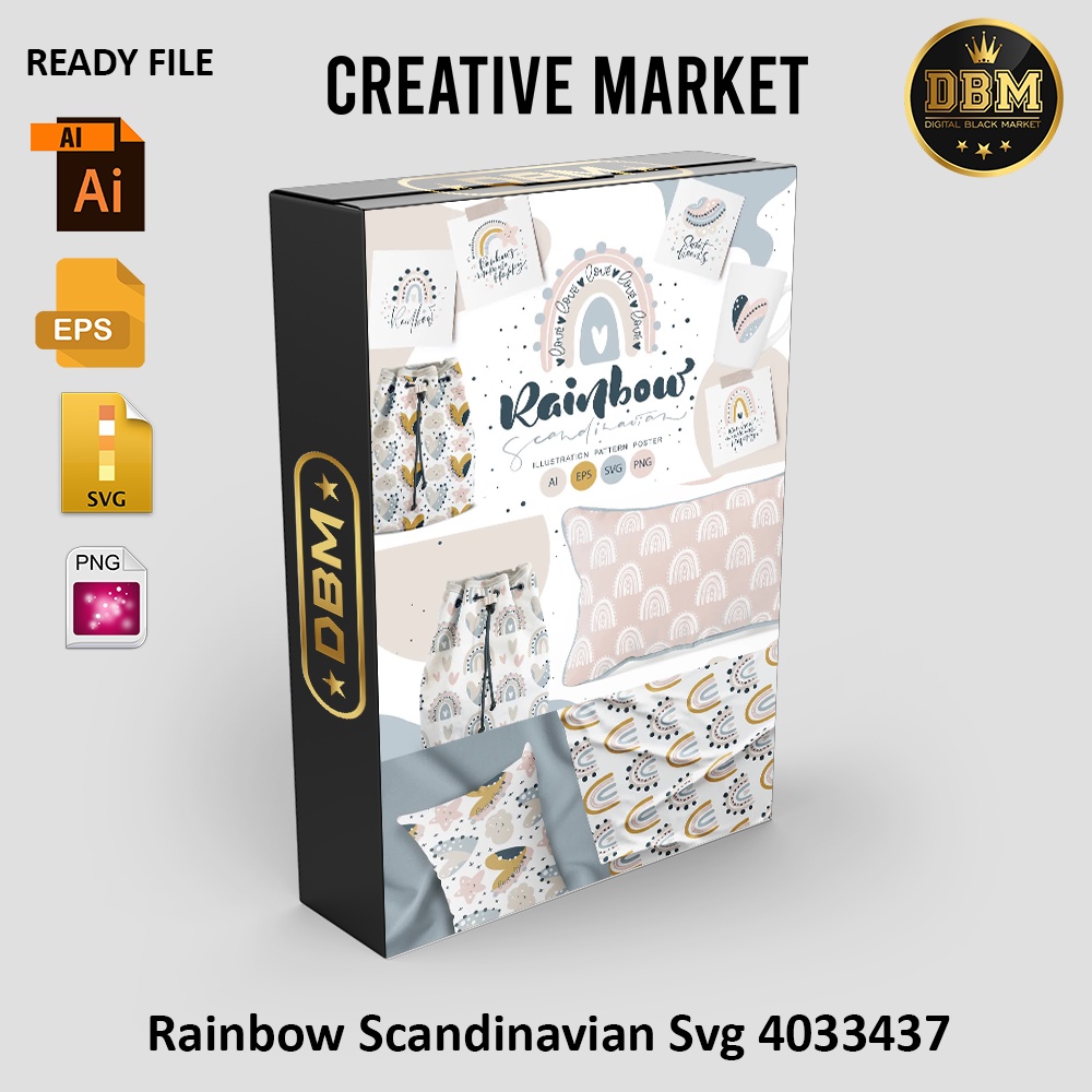 Rainbow Scandinavian Svg - Vector Designs