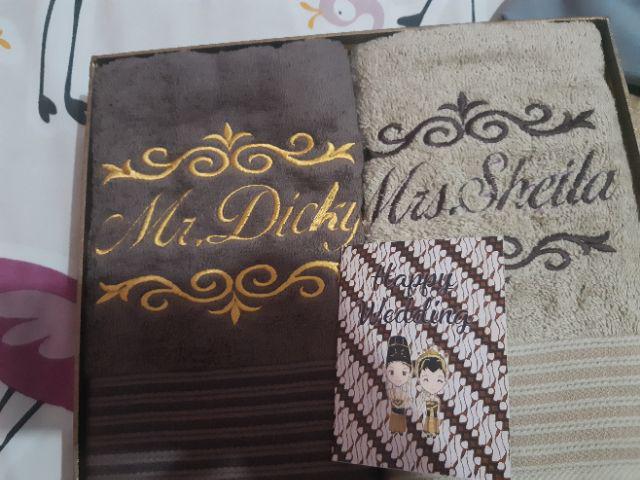 Handuk Couple Terry Palmer Concept 50x100 Seserahan Sangjit Kado Nikah Towel Hantaran