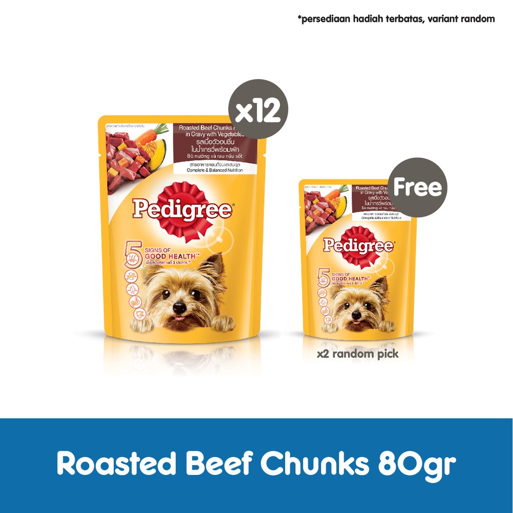 pedigree beef chunks in gravy