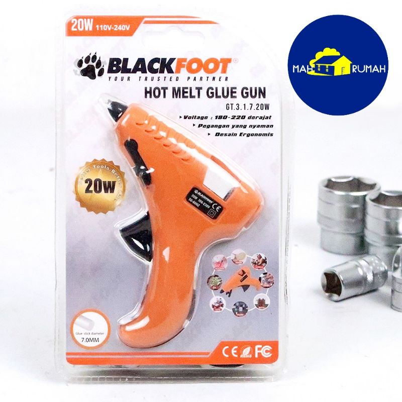 Glue Gun Kecil 20 Watt / Alat Lem Tembak - BLACKFOOT 20W 20watt