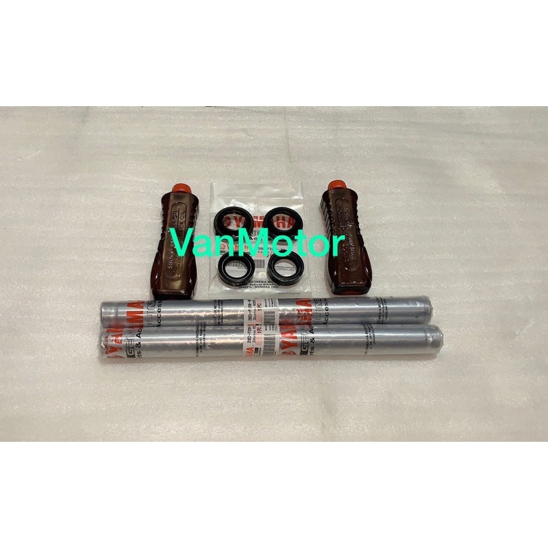 PAKET AS SHOCK SOK DEPAN MIO NEW MIO SMILE MIO SOUL FINO KARBU CARBU YAMAHA KLIP 28D  1set  2pc as shock klip  2pc seal shock  2pc oil shock  2pc seal abu