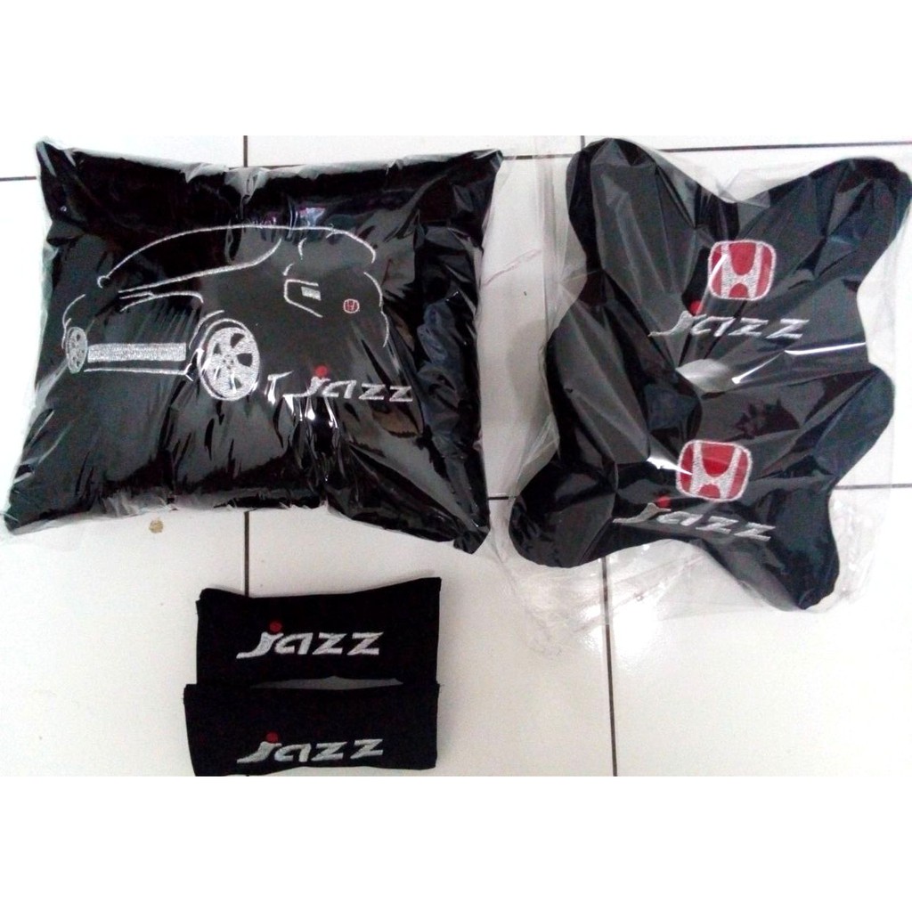 Bantal mobil Honda Jazz GD3 Aksesoris interior alas jok sandaran kepala 3 in 1