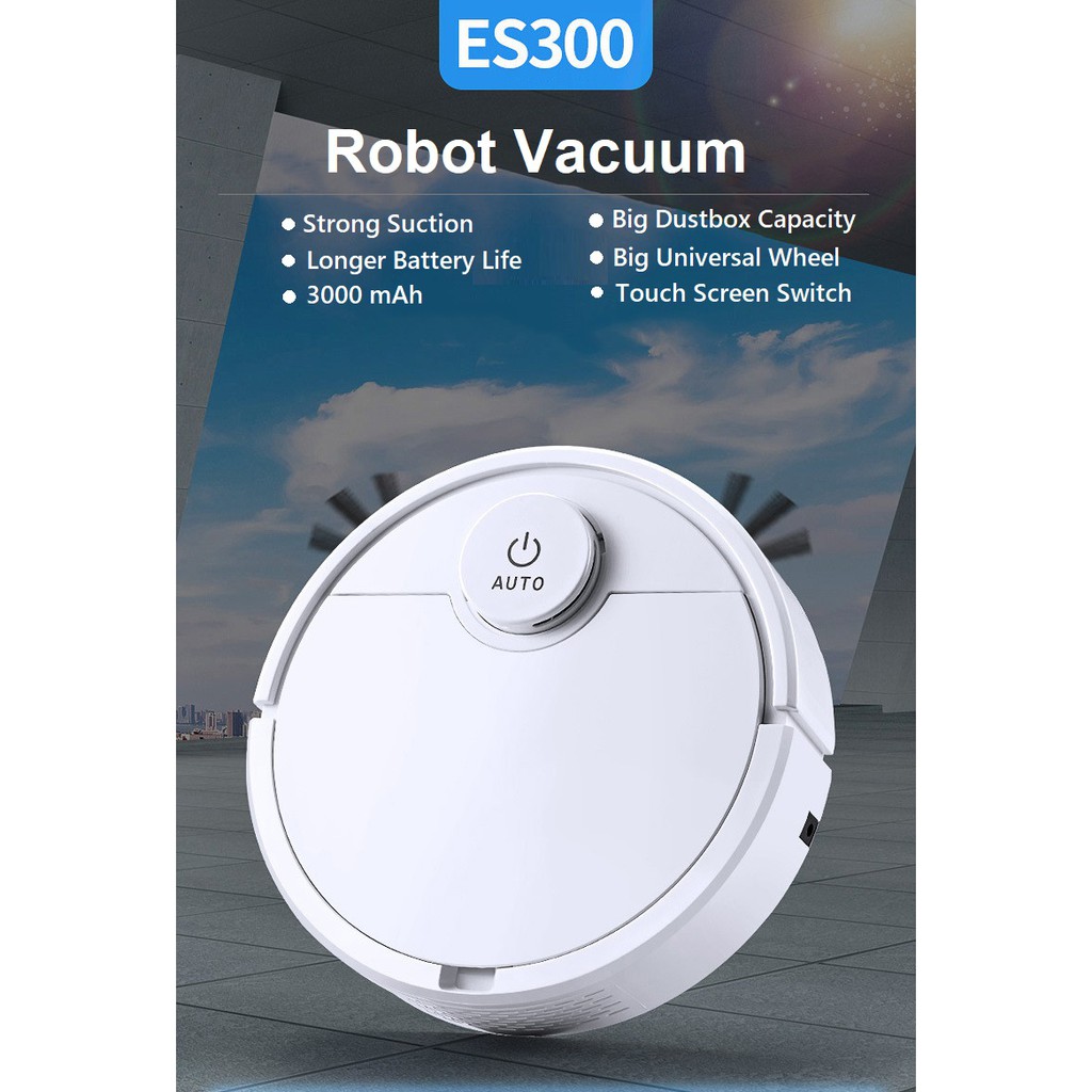 CUCI GUDANG Robot Vacuum Cleaner ES300 Penyapu Robot Multifungsi Upgraded Murah Readystock