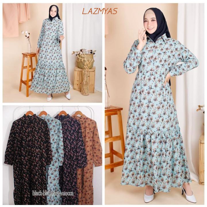 Gamis syari Ceruty Full Furing busui Friendly
