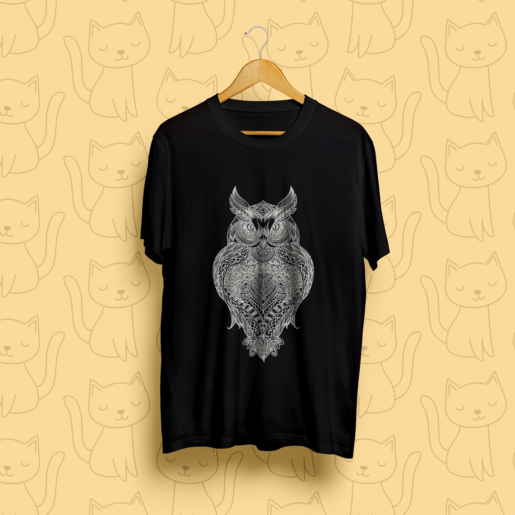 Kaos, Kaos Bebas, Kaos Santai, Kaos Keren, Kaos Unisex, Kaos Desain Owl, Kaos Burung Hantu, Kaos Des