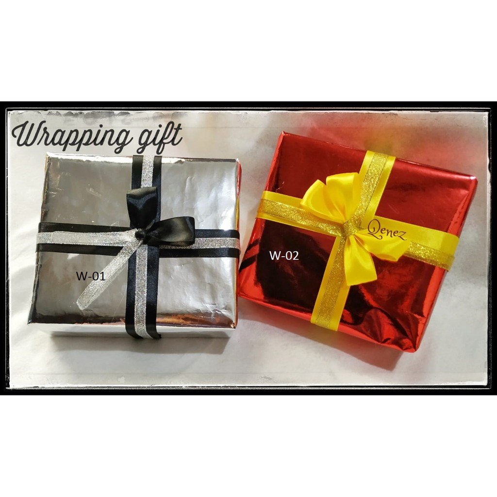 

Bungkus kado gift wrap custom (untuk produk AKSESORIS & MASKER) Qenez