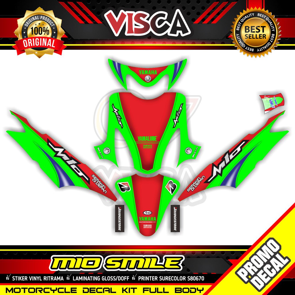 Decal Mio Smile Full Body Stiker Mio Smile Full Body Striping Mio Smile Variasi Decal Hologram Mio S
