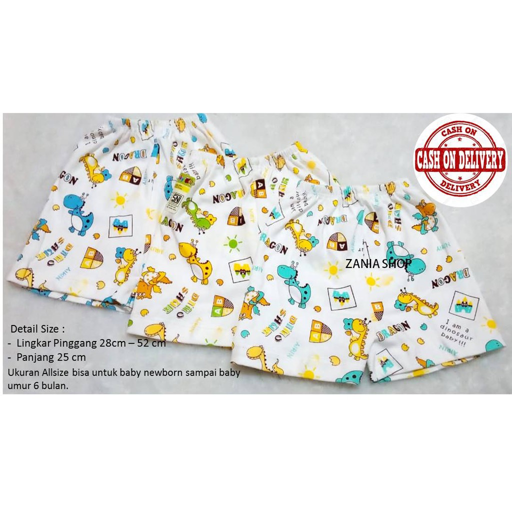 Celana Pendek Bayi Newborn - AIRIN Baby Newborn 0-6 Bulan