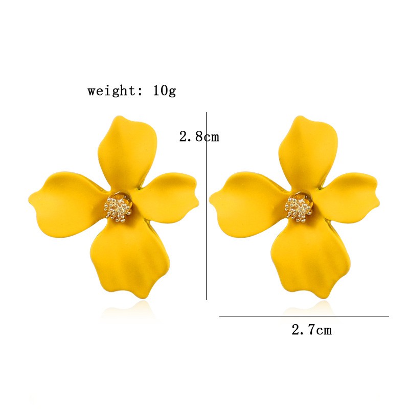 1 Anting Tusuk Motif Bunga Aksesoris Fashion Anting Wanita-3