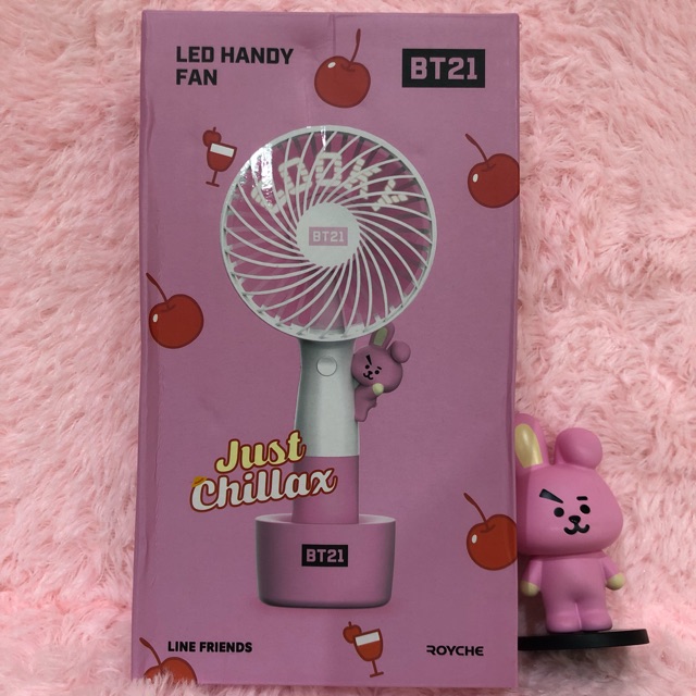 🇰🇷 BT21 OFFICIAL COOKY LED HANDY FAN BTS JUNGKOOK KIPAS ANGIN BATERAI KOREA VT OST LIGHT 🇰🇷