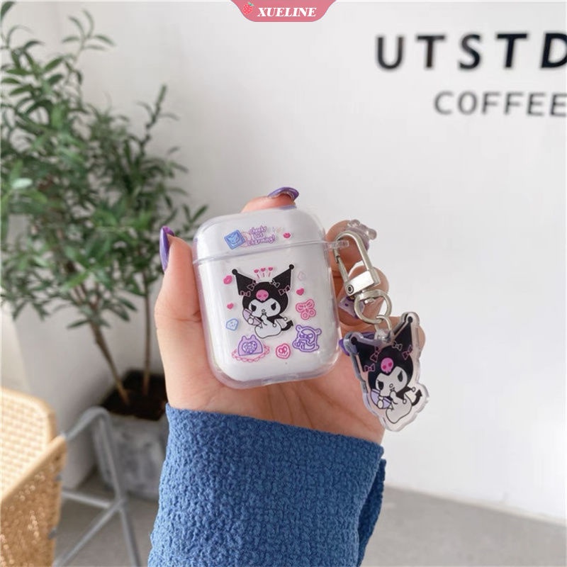 Casing Soft Case Silikon Motif Kartun Nakal Kuromi Untuk AirPods 1 / 2 pro