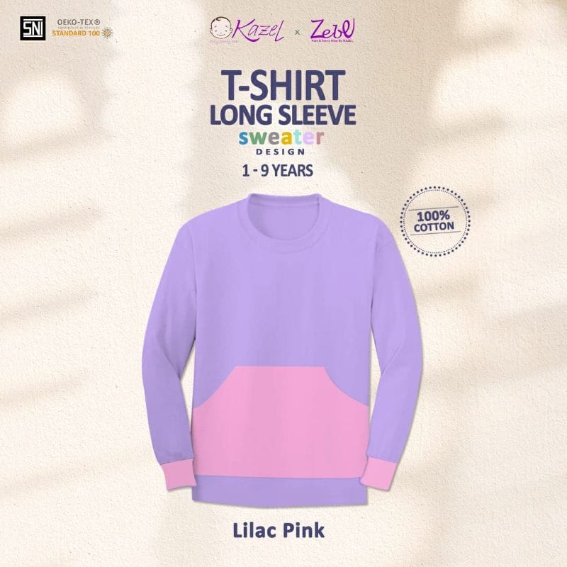 Kazel Tshirt Sweater Design Warna Random Per 2 Pcs - KZL-TSD