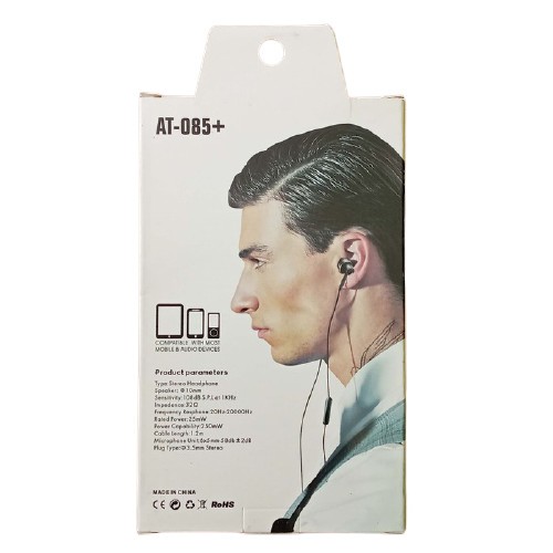 Headset Philips AT-085+ Earphone AUX Audio Jack 3.5mm High Quality Grosir