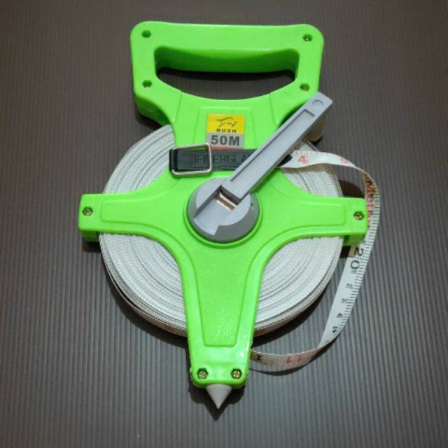 Meteran 50meter / meteran gagang 50 meter / fiber measuring tape