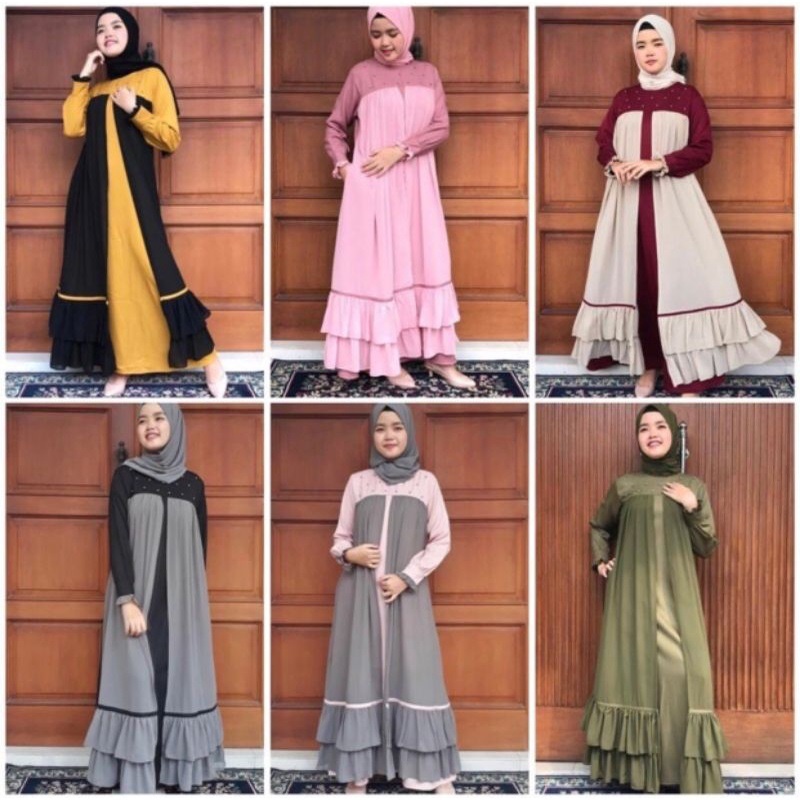 Gamis Fadinda / Gamis Terbaru / Gamis Polos Simple / Gamis Modern / Gamis Lebaran / Flowy Dress