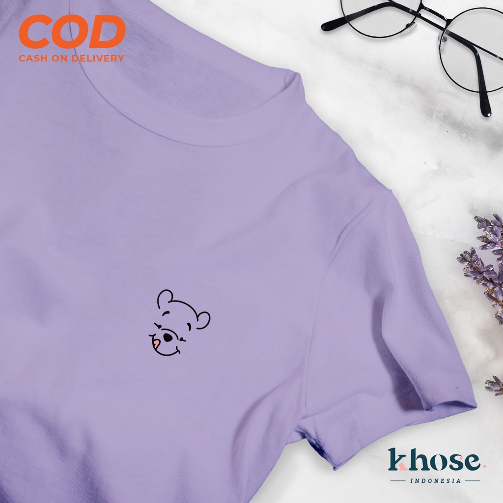 KHOSE KAOS UNISEX KARAKTER POOH KODE K-35 / KAOS PRIA WANITA / KAOS COUPLE / T-SHIRT TUMBRL
