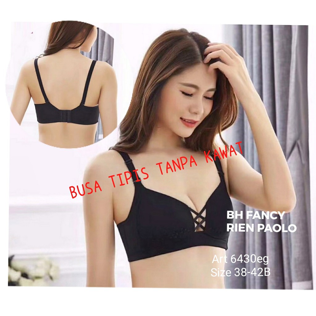 Premium Bra Bh Celana Dalam CD G String Set Sexy Hot Lingerie Tanpa Kawat Seamless Rien Paolo 6430