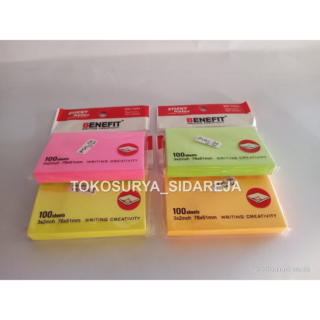 

STICKY NOTE BENEFIT / FAVO 100 LEMBAR STICK NOTE