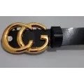 [BISA COD] Tali Pinggang Double CG Belt Wanita Belt Fashion Sabuk Kulit Buatan Polyurethane Import Ikat Pinggang Murah