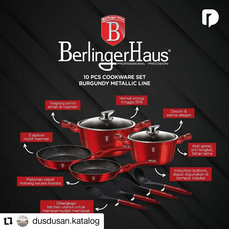 Berlingerhaus Set Panci Pengorengan Shopee Indonesia
