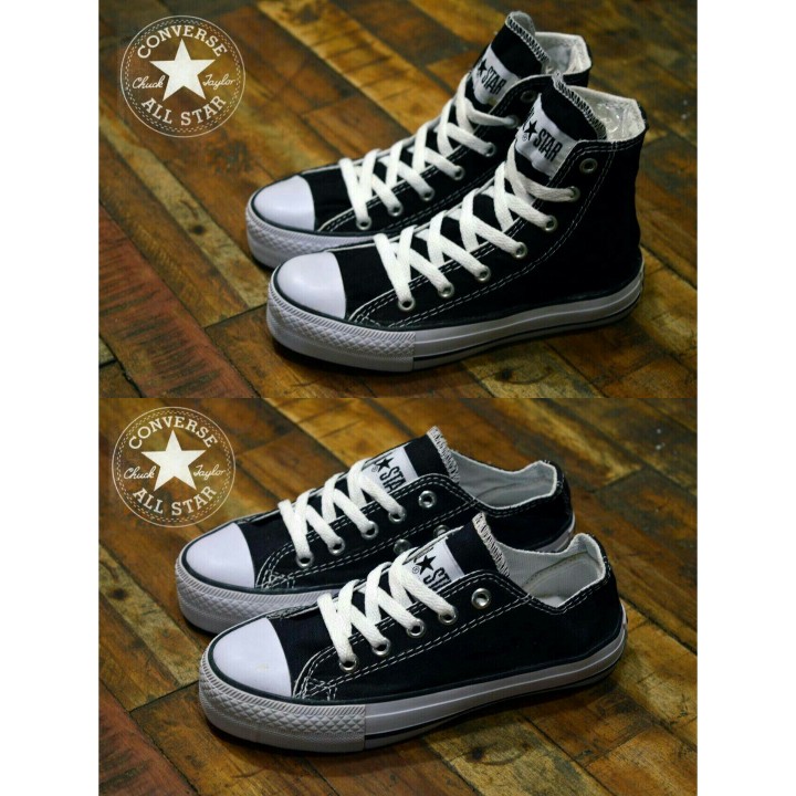 sepatu converse  anak kids casual formal hitam sekolah sd 