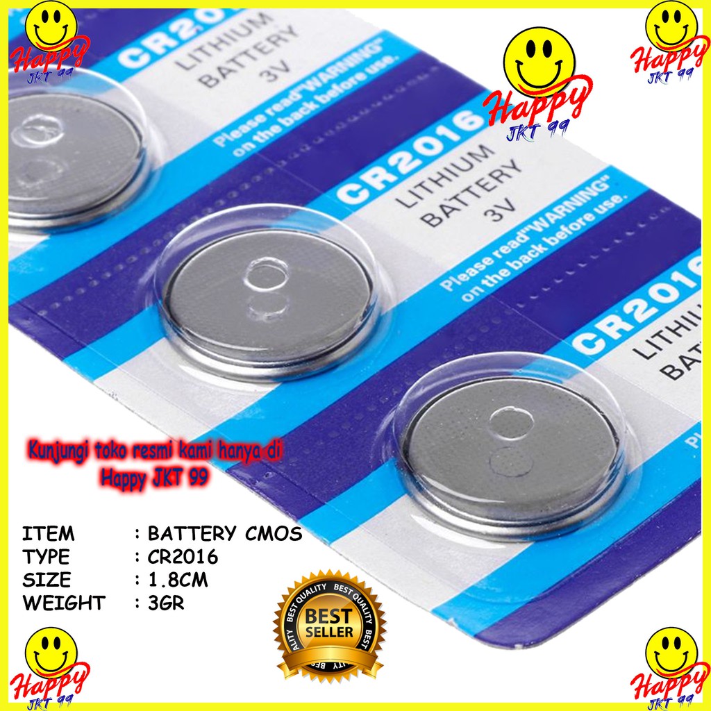 [ HAPPY JKT 99 ] BATERAI BATTERY CMOS CR2016 CR 2016 ORIGINAL